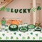 98PCS St Patrick's Day Party Supplies Green Irish Shamrock Tableware Set Lucky Shamrock Birthday Party Supplies St Patrick's Day Party Decorations Irish Shamrock Paper Plates and Napkins for 16 Guests